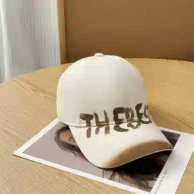 艾佳微 撞色软顶复古美式字母宽帽檐大脸显脸小百搭 棉 鸭舌帽 男女同款情侣款