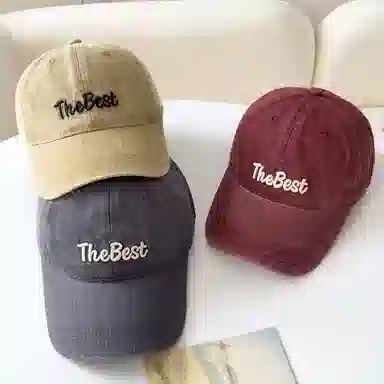 艾佳微 刺绣字母帽子软顶防晒棒球帽韩版百搭户外遮阳显脸小 棉 鸭舌帽 男女同款情侣款