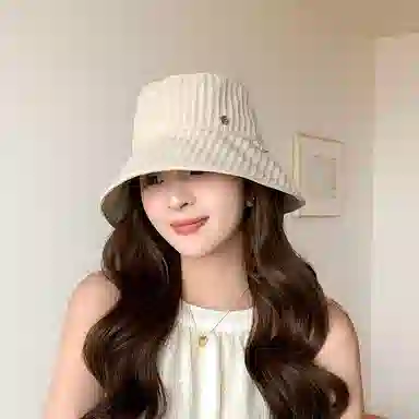 艾佳微 日系简约百搭帽高级感显脸小户外出游 聚酯纤维 渔夫帽 男女同款情侣款