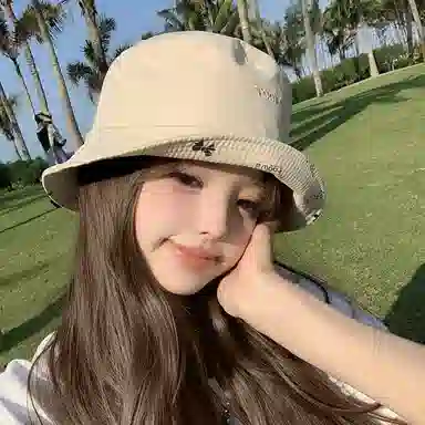 艾佳微 甜酷双面戴防晒帽夏季户外遮阳帽休闲百搭显脸小素颜蝴蝶结 棉 渔夫帽 女款