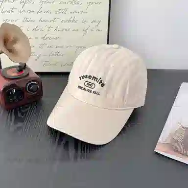 艾佳微 日系复古工装街头时尚刺绣潮牌字母软顶韩版百搭 棉 鸭舌帽 男女同款情侣款