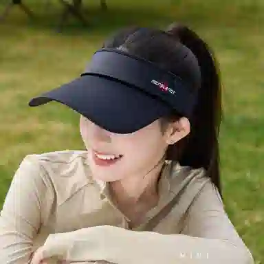 艾佳微 加长檐空户外外运动跑步骑车夏季出游遮阳 聚酯纤维 防晒帽 男女同款情侣款