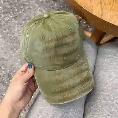 艾佳微 个性小众涂鸦遮阳帽深顶百搭大头围显脸小运动字母 棉 鸭舌帽 男女同款情侣款