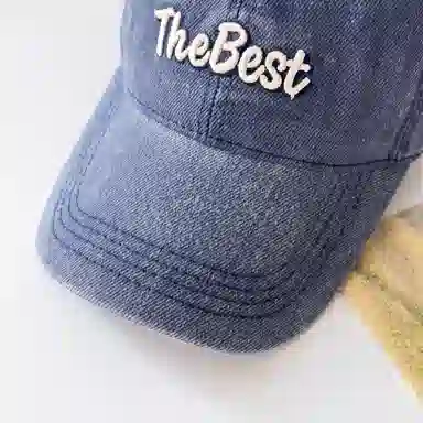 艾佳微 刺绣字母帽子软顶防晒棒球帽韩版百搭户外遮阳显脸小 棉 鸭舌帽 男女同款情侣款