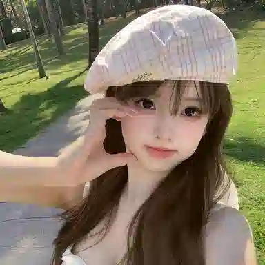 艾佳微 日系小清新格子奶呼呼萌萌哒 显脸小画家大头围 棉 贝雷帽 男女同款情侣款