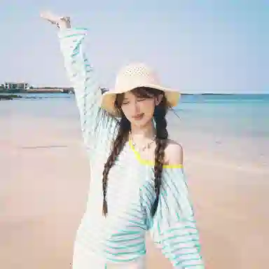 艾佳微 夏季出游度假草帽盆帽水桶帽遮阳防晒帽百搭气质显脸小 聚酯纤维 渔夫帽 男女同款情侣款