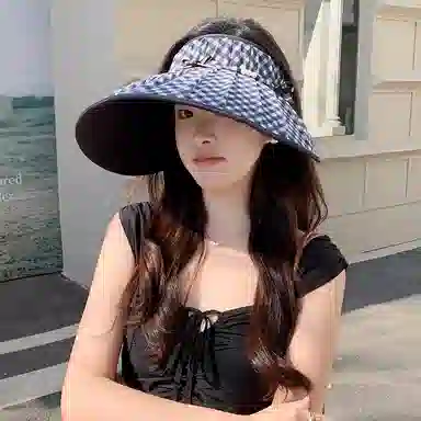 艾佳微 防紫外线韩版时尚百搭遮阳显脸小空顶 聚酯纤维 防晒帽 男女同款情侣款