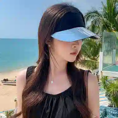 艾佳微 夏季空顶运动跑步网球遮阳显脸小太阳 聚酯纤维 防晒帽 男女同款情侣款