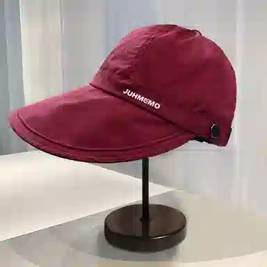 艾佳微 宽檐防晒太阳帽出游逛街马术帽可挂口罩 涤纶 鸭舌帽 男女同款情侣款