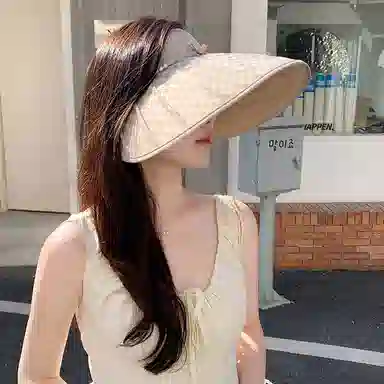 艾佳微 防紫外线韩版时尚百搭遮阳显脸小空顶 聚酯纤维 防晒帽 男女同款情侣款