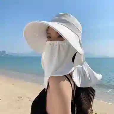 艾佳微 遮阳骑车太阳户外防紫外线 聚酯纤维 防晒帽 男女同款情侣款