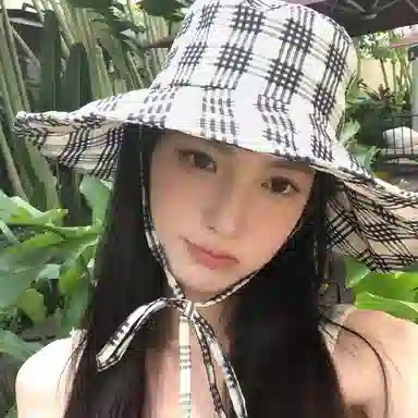 艾佳微 韩系 格纹夏季百搭可折叠遮脸显脸小大檐潮 棉 渔夫帽 男女同款情侣款