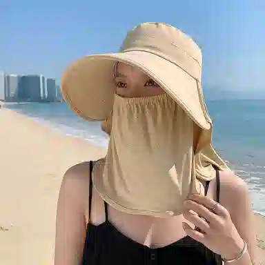 艾佳微 遮阳骑车太阳户外防紫外线 聚酯纤维 防晒帽 男女同款情侣款