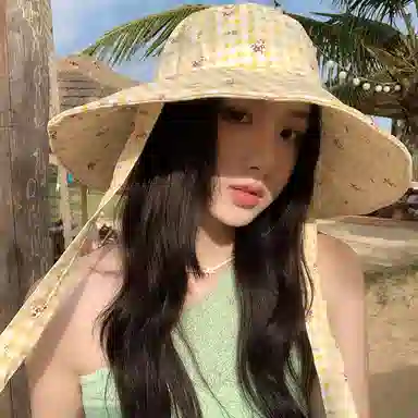 艾佳微 可爱时尚设计百搭防晒显脸小 棉 渔夫帽 男女同款情侣款