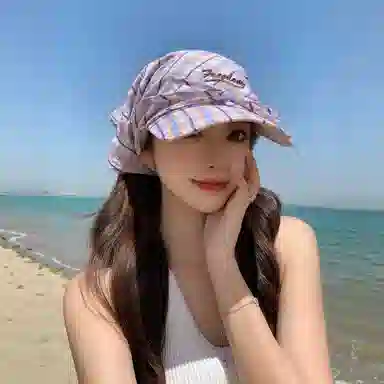 艾佳微 韩系个性复古格子头巾夏季遮阳街头拍照绑带三角巾潮  聚酯纤维 防晒帽 男女同款情侣款