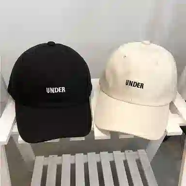 艾佳微 港风休闲韩版简约字母刺绣弯檐学生遮阳帽 棉 鸭舌帽 男女同款情侣款