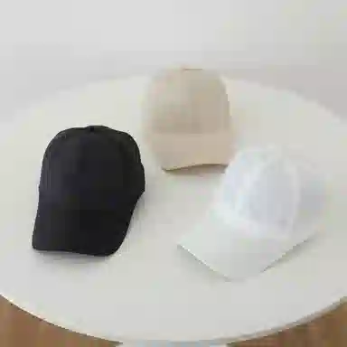 艾佳微 夏季清新纯色速干透气简约户外出行散步游玩百搭时尚 涤纶 鸭舌帽 男女同款情侣款