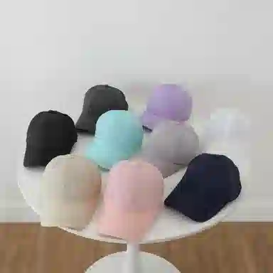 艾佳微 夏季清新纯色速干透气简约户外出行散步游玩百搭时尚 涤纶 鸭舌帽 男女同款情侣款