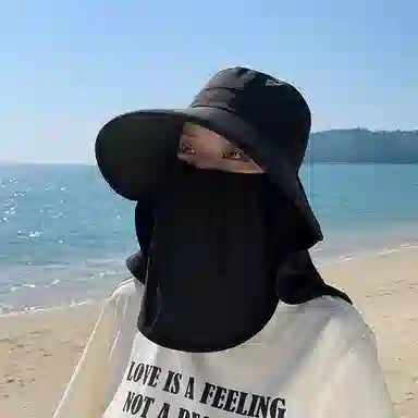 艾佳微 遮阳骑车太阳户外防紫外线 聚酯纤维 防晒帽 男女同款情侣款