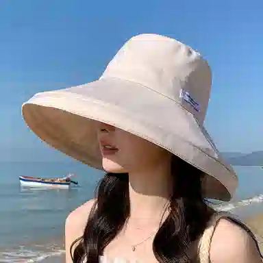 艾佳微 海边度假 休闲韩版时尚百搭显脸小 聚酯纤维 渔夫帽 女款