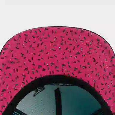 艾佳微 淡蓝色饼干卡通图案搞怪小众嘻哈街头 棉 棒球帽 男女同款情侣款