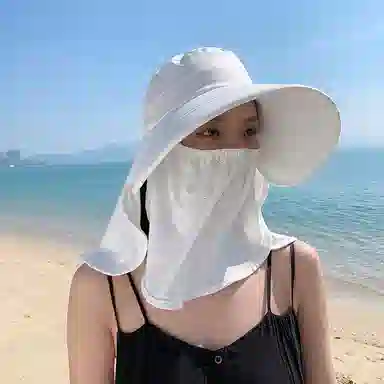 艾佳微 遮阳骑车太阳户外防紫外线 聚酯纤维 防晒帽 男女同款情侣款