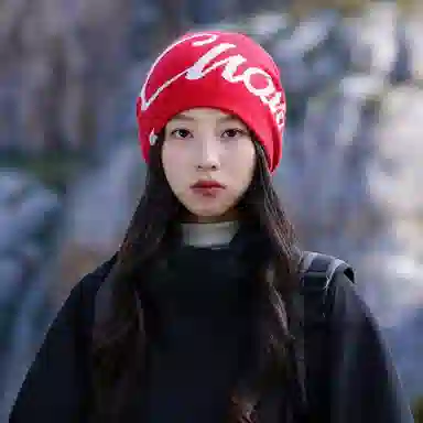 艾佳微 日常通勤户外登山运动徒步旅游美式针织字母保暖护耳大头围显脸 棉 帽子 男女同款情侣款