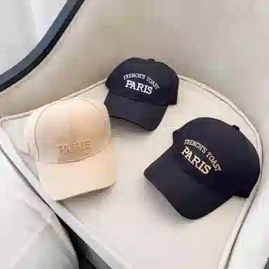 艾佳微 韩版文艺百搭软顶 时尚防晒 棉 鸭舌帽 男女同款情侣款