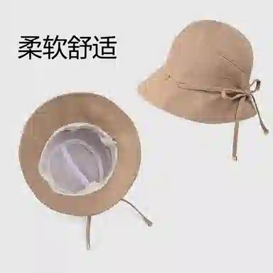 艾佳微 蝴蝶结户外出游遮阳休闲透气显脸小时尚简约 聚酯纤维 防晒帽 男女同款情侣款