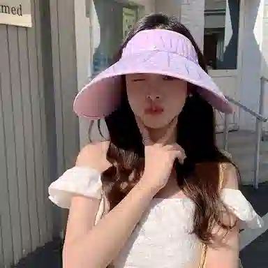 艾佳微 防紫外线韩版时尚百搭遮阳显脸小空顶 聚酯纤维 防晒帽 男女同款情侣款