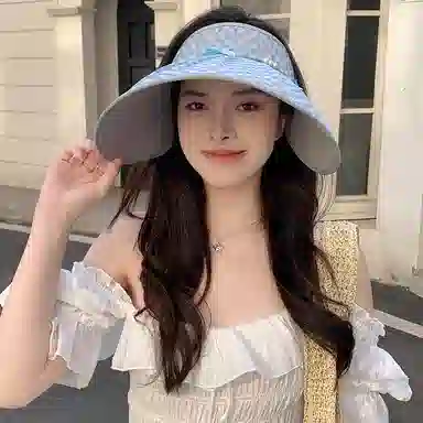 艾佳微 防紫外线韩版时尚百搭遮阳显脸小空顶 聚酯纤维 防晒帽 男女同款情侣款