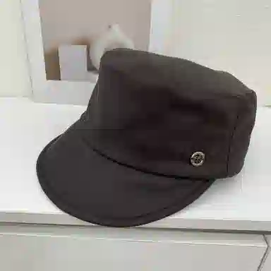 艾佳微 美拉德皮质马术帽气质报童帽素颜可戴显脸小 涤纶 贝雷帽 男女同款情侣款