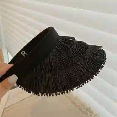 艾佳微 防紫外线大帽檐遮脸百搭沙滩帽 草编 帽子 男女同款情侣款