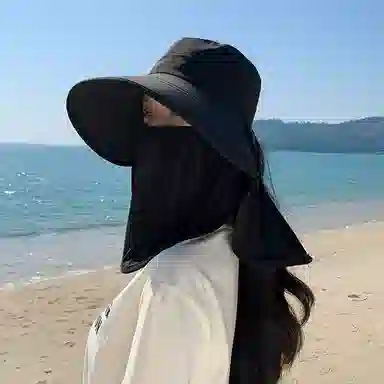 艾佳微 遮阳骑车太阳户外防紫外线 聚酯纤维 防晒帽 男女同款情侣款