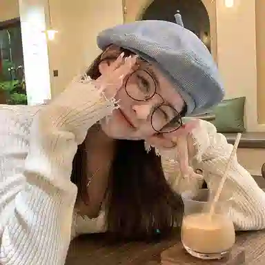 艾佳微 日系文艺复古肌理感格纹八角帽子街拍百搭显脸小画家帽 牛仔布 贝雷帽 男女同款情侣款