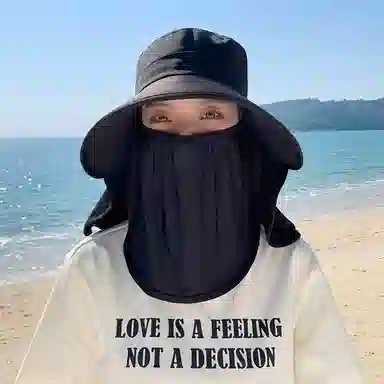 艾佳微 遮阳骑车太阳户外防紫外线 聚酯纤维 防晒帽 男女同款情侣款