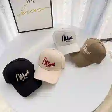 艾佳微 韩系设计感硬顶户外时尚百搭休闲遮阳防晒 棉 鸭舌帽 男女同款情侣款