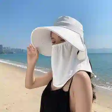 艾佳微 遮阳骑车太阳户外防紫外线 聚酯纤维 防晒帽 男女同款情侣款