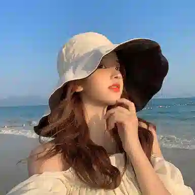 艾佳微 户外游玩登山运动通勤大帽檐双面可带帽子夏日遮阳帽防晒帽韩版时尚百搭防紫外线太阳帽子 棉 渔夫帽 男女同款情侣款