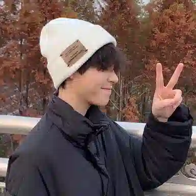 艾佳微 暖暖时尚百搭毛线通勤保暖针织护耳套头户外防风防寒潮 腈纶 绒线帽 男女同款情侣款