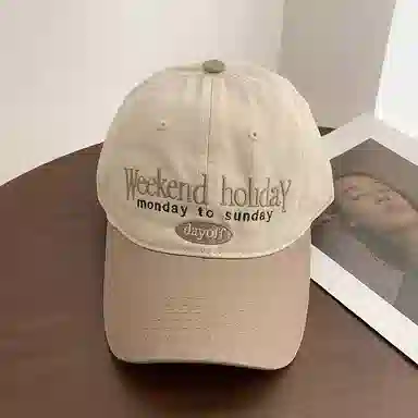 艾佳微 复古拼色韩版显脸小百搭软顶日系大头围宽帽檐 棉 鸭舌帽 男女同款情侣款