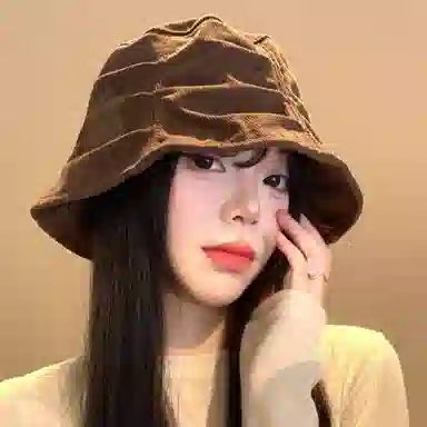 艾佳微 日系复古纯色文艺时尚防风保暖护耳 涤纶 渔夫帽 男女同款情侣款