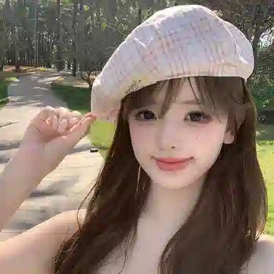 艾佳微 日系小清新格子奶呼呼萌萌哒 显脸小画家大头围 棉 贝雷帽 男女同款情侣款