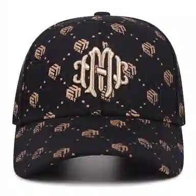 艾佳微 韩式金丝立体刺绣夏季透气显脸小运动遮阳防晒时尚 棉 鸭舌帽 男女同款情侣款