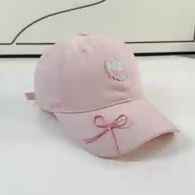 艾佳微 可爱搞怪多巴胺百搭大头围显脸小宽帽檐爱心蝴蝶结#好运 棉 鸭舌帽 男女同款情侣款