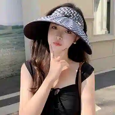 艾佳微 防紫外线韩版时尚百搭遮阳显脸小空顶 聚酯纤维 防晒帽 男女同款情侣款