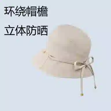 艾佳微 蝴蝶结户外出游遮阳休闲透气显脸小时尚简约 聚酯纤维 防晒帽 男女同款情侣款