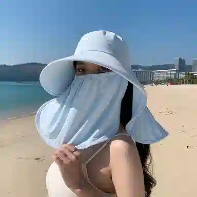 艾佳微 遮阳骑车太阳户外防紫外线 聚酯纤维 防晒帽 男女同款情侣款