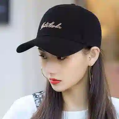 艾佳微 大头围棒球休闲百搭刺绣字母弯檐硬顶显脸小 棉 鸭舌帽 男女同款情侣款