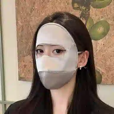 艾佳微 立体全脸防紫外线高颜值真丝骑行遮阳脸基尼 凉感冰爽面料 防晒面罩 男女同款情侣款